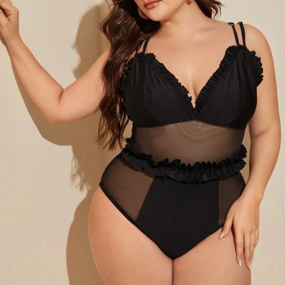 SHEIN mesh bathing suit 1X brand new.